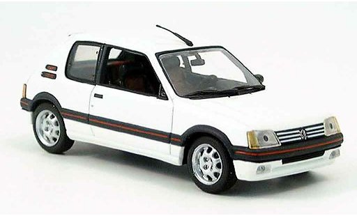 Peugeot 205 GTI 1/43 Minichamps 1.9 Blanc Meije 1990 modellautos