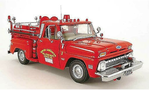 Chevrolet C-20 pompiers 1/18 Sun Star pick up camion pompier lancaster (us) 1965 modellautos