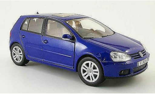Volkswagen Golf Base 1/18 Burago blau 2003 5 portes modellautos