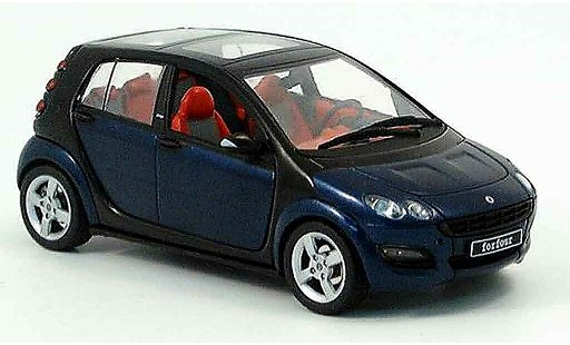 Smart ForFour Base 1/43 Schuco blau schwarz 2004 modellautos