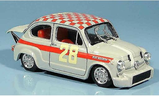 Fiat 600 Abarth 1/43 Brumm 1000 No.28 Steinmetz Dritter Monza 1966 modellautos