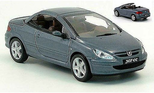 Peugeot 307 WRC 1/43 Norev CC anthrazit avec funktionsfahigem Verdeck 2004 modellautos