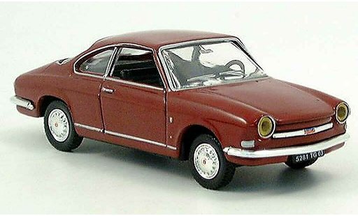 Simca 1000 Coupe 1/43 Norev schwarz-rot modellautos