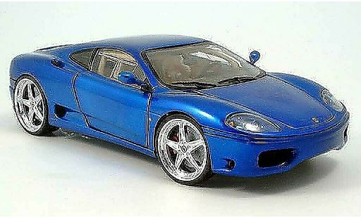 Ferrari 360 Modena 1/18 Hot Wheels tuning blau 2003 modellautos