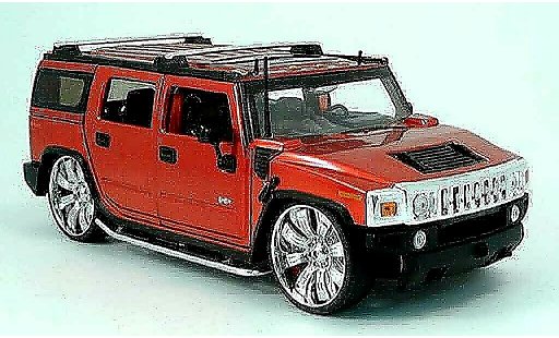 Hummer H2 Tuning 1/18 Jada Toys rot 2003 modellautos