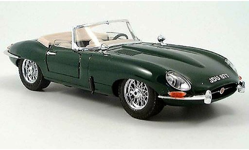 Jaguar E-Type 1961 1/18 Burago cabriolet gr&Atilde;&frac14;n modellautos