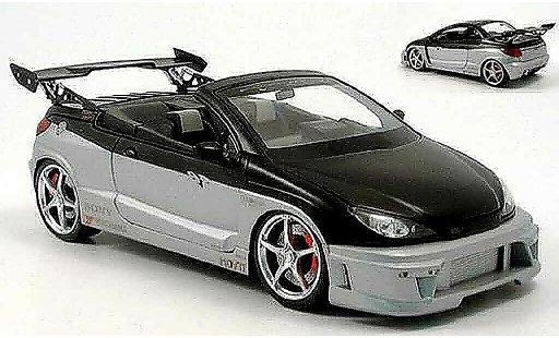 Peugeot 206 CC 1/18 Norev parotech schwarz/grau modellautos