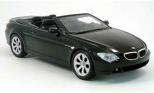 Bmw 645 Cabriolet 1/18 Welly E64 ci schwarz 2004 modellautos