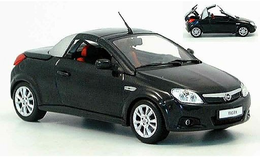 Opel Tigra Twin Top 1/43 Minichamps schwarz funktionsfahiges verd 2004 modellautos