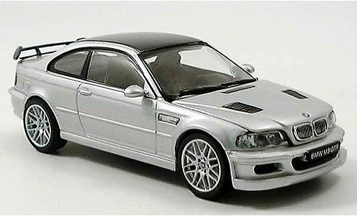 Bmw M3 coupe 1/43 Kyosho GTR E46 grau metallisee Strassenversion modellautos