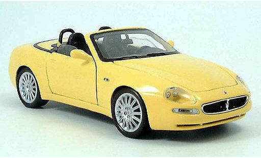 Maserati GT Spyder Base 1/18 Burago gelb 2003 modellautos