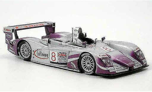 Audi R8 LMP course 1/43 Minichamps 2004 LeMans No. 8 Biela Kaffer McNish modellautos
