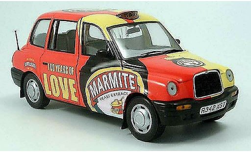LTI TXI Marmite 1/18 Sun Star London Taxi gelb-rot 1988 modellautos