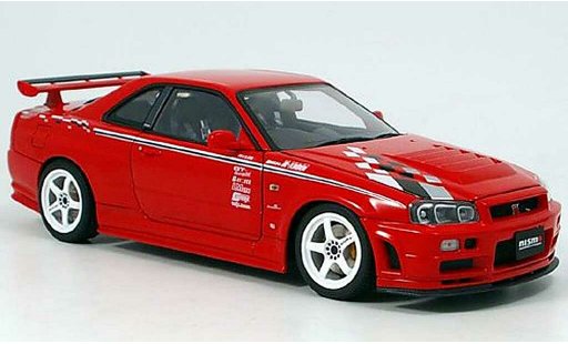Nissan Skyline R34 1/18 Autoart gt-r r-tune r1 rot 2002 modellautos