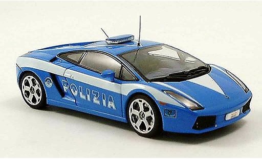 Lamborghini Gallardo Base 1/43 Autoart police italienne blau modellautos