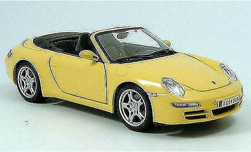 Porsche 911 Cabriolet 1/18 Maisto Cabrio S gelb modellautos