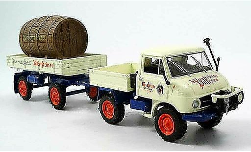 Mercedes Unimog 406-425 1/43 Schuco 411 Hangerzug Warsteiner modellautos