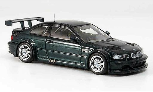 Bmw M3 coupe 1/43 Minichamps GTR E46 gr&Atilde;&frac14;n Strassenausfuhrung 2001 modellautos