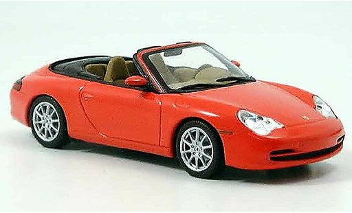 Porsche 911 Cabriolet 1/43 Minichamps Cabrio rot 2001 modellautos