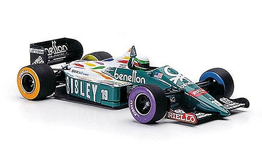Benetton Bmw course 1/43 Minichamps 1986 B 186 No.19 Sisley T.Fabi GP USA Detroit 1986 modellautos
