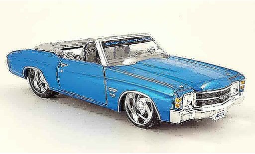Chevrolet Chevelle tuning 1/18 Maisto 1971 cabrio prorodz blau SS454 modellautos