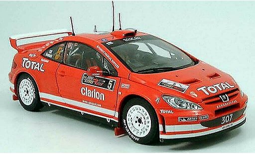 Peugeot 307 WRC 1/18 Sun Star no.5 total rallye chypre 2004 modellautos
