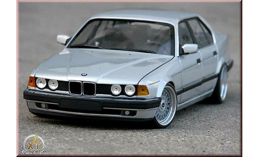 Bmw 730 E32 1/18 Minichamps i grau jantes bbs bords larges echappement inox modellautos