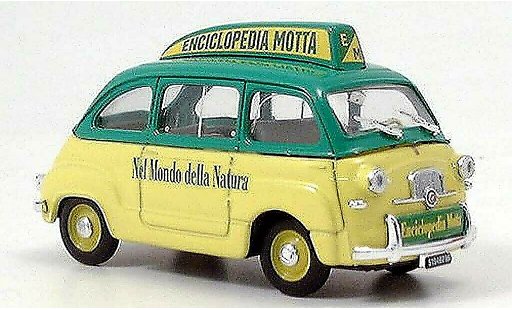 Fiat 600 Multipla 1/43 Brumm Enciclopedia Motta gelb/gun modellautos