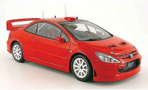 Peugeot 307 WRC 1/18 Autoart rot plain body version 2005 modellautos