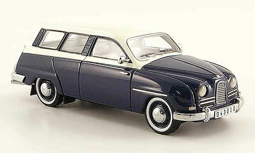 Saab 95 Base 1/43 Neo blau weiss 14 modellautos