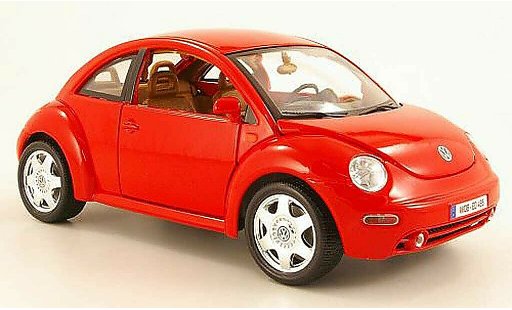 Volkswagen New Beetle Base 1/18 Burago rot 1998 modellautos