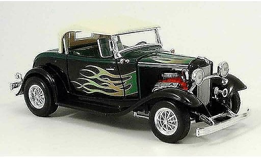 Ford Hot Rod 1932 1/18 Yat Ming roadster street rod gr&Atilde;&frac14;n/schwarz avec flammen modellautos