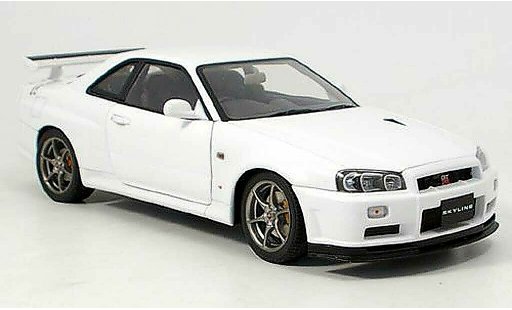 Nissan Skyline R34 1/18 Autoart gt-r v-spec. ii weiss modellautos