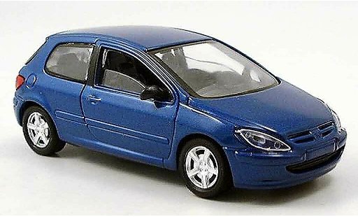 Peugeot 307 Base 1/43 Solido 3 portes blau modellautos