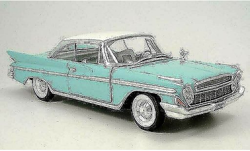 Desoto Adventurer Coupe 1/18 Yat Ming t&Atilde;&frac14;rkis/weiss 1961 modellautos