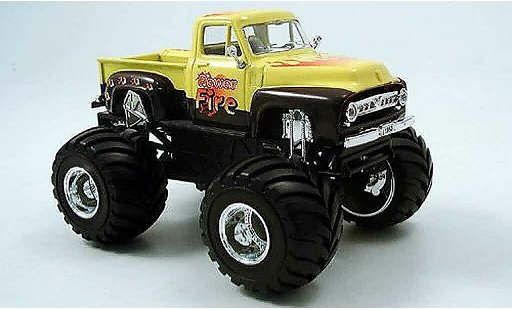 Ford F-100 Monster Truck 1/43 Yat Ming 00 gelb schwarz 1953 modellautos