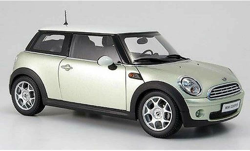 Mini Cooper S 1/18 Kyosho grau et toit blanc modellautos