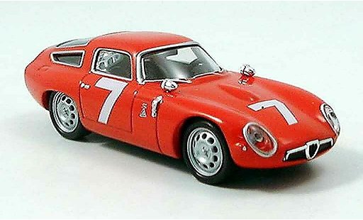 Alfa Romeo Giulia TZ1 1/43 Del Prado no.7 rot modellautos