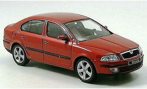 Skoda Octavia Limousine 1/43 Abrex rot modellautos