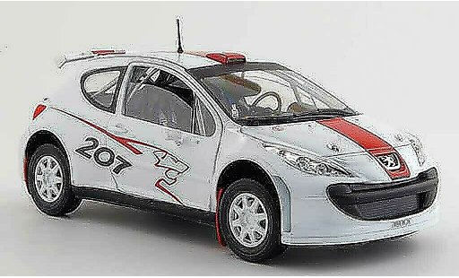 Peugeot 207 S2000 1/18 Solido weiss/rot 2006 modellautos