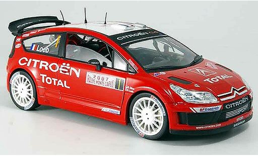 Citroen C4 WRC 1/18 Solido no.1 loeb/elena rallye monte carlo 2007 modellautos