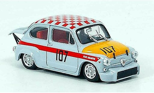Fiat 500 Abarth 1/43 Brumm 1000 No.107 km Nurburgring 1967 modellautos