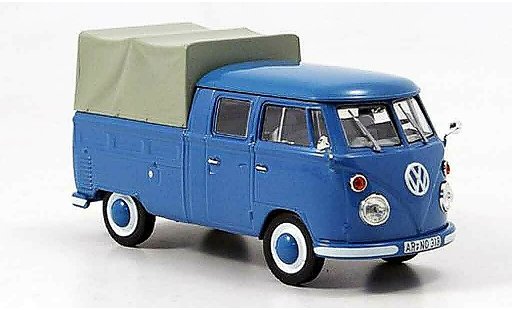 Volkswagen Combi Base 1/43 Norev t 1 doppelkabine blau 1963 modellautos