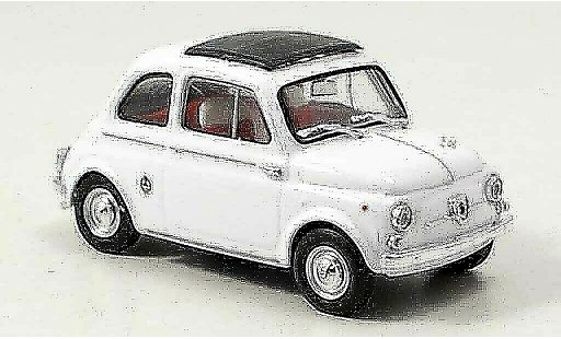 Fiat 595 Abarth 1/43 Brumm weiss avec capote Faltdach 1963 modellautos