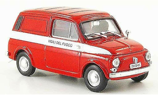 Autobianchi Furgoncino pompiers 1/43 Brumm 500 Vigili de Fuoco 1972 modellautos