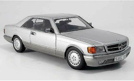 Mercedes 500 Coupe 1/18 Autoart (w 126) grau metallized modellautos