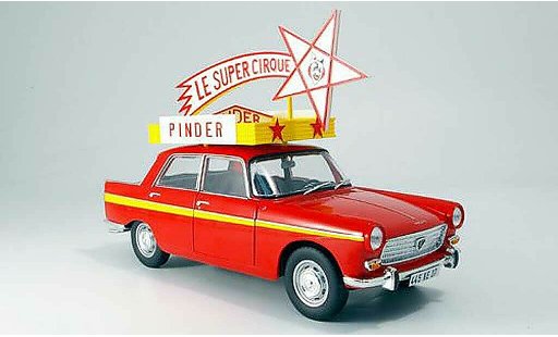 Peugeot 404 Berline 1/18 Norev Limousine Zirkus Pinder 1966 modellautos