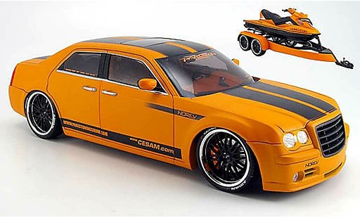 Chrysler 300C tuning 1/18 Norev parotech by norev mit anhanger +jetski 2007 modellautos