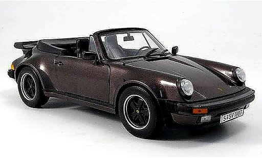 Porsche 911 Turbo 1/18 Norev 3.3l cabriolet braun 1987 modellautos