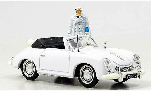 Porsche 356 1952 1/43 Brumm police Niederlande avec Figur modellautos